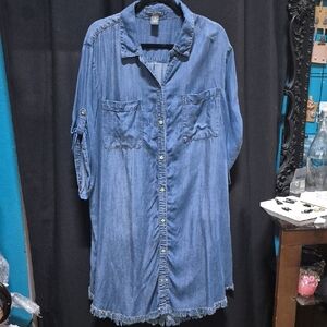 Chelsea & Theodore Indigo Shirt Dress